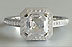 Asscher Cut Diamond Engagement Ring Halo Style