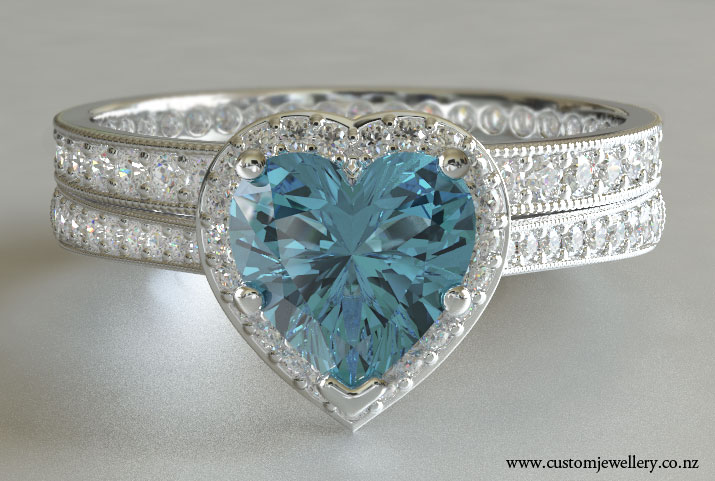 Cheap aquamarine wedding rings