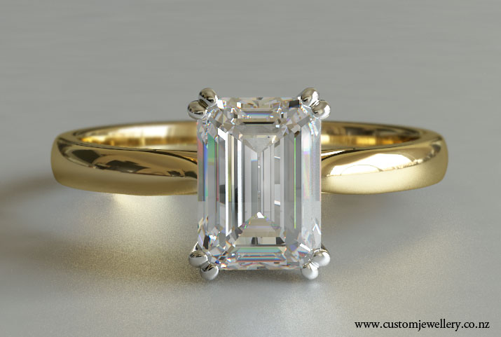 Large yellow gold engagement rings