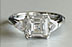 Asscher and Trillion Three-stone Engagement Ring