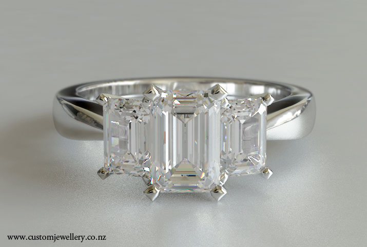 Emerald stone diamond engagement rings