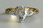 Yellow Gold Three-stone Pear Cut Diamond Engagement Ring NZ