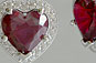 Heart Cut Ruby, Ruby Heart Diamond, Diamond Earrings, Vintage Earrings, Deco Earrings