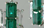 Emerald Cut Emeralds, Diamond Earrings, Baguette Diamonds, Art Deco Diamonds