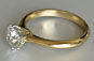 Diamond Solitaire Engagement Ring Six Claw Brilliant Cut Yellow Gold