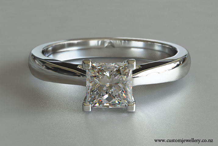 Princess Diamond Solitaire Lucida Setting