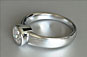 Brilliant Cut Diamond Solitaire Engagement Ring Rub Over Setting