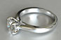 Brilliant Cut Diamond Solitaire Crossover Setting