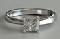 Princess Cut Diamond Solitaire Picture Frame Setting