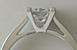 Princess Diamond Solitaire Engagement Ring Semi-rubover