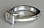 Asscher Diamond Solitaire Engagement Ring Bezel Rubover