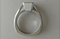 Asscher Diamond Solitaire Engagement Ring Bezel Rubover