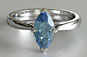 Marquise Solitaire Aquamarine Engagement Ring