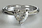 Heart Cut Diamond Soliraire Engagement Ring Knife Edge Shank