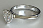 Heart Cut Diamond Soliraire Engagement Ring Knife Edge Shank