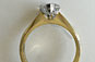 Heart Diamond Soliraire Yellow Gold Engagement Ring Knife Edge Shank