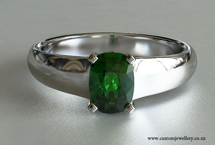 Art Deco Styled Vintage Green Tourmaline & Diamond Ring – Fetheray
