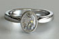 Oval Diamond Solitaire Engagement Ring Rub Over