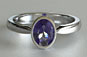 Oval Cut Tanzanite Solitaire Engagement Ring Rubover