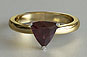 Trillion Cut Ruby Solitaire Engagement Ring