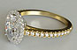 Oval Diamond Solitaire Engagement Ring Diamond Halo