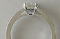 Radiant Cut Diamond Solitaire Engagement Ring Bead Set Shoulder Diamonds