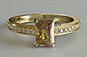 Radiant Cut Fancy Yellow Diamond Solitaire Engagement Ring