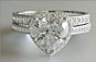 1ct Heart Cut Diamond Engagement Ring and Diamond Band