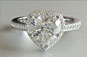Classic Style Engagement Ring with Heart cut Diamond