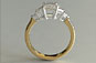 Emerald Cut Engagement Ring Five Stone in Yellow Gold