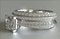 Princess Cut Diamond Engagement Ring - Knife Edge with Matching Band