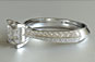 Princess Cut Diamond Engagement Ring - Knife edge