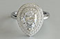 Pear Diamond Engagement Ring Double Halo