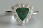 Trillion Emerald, Trillion Cut, Trillion Engagement Ring, White Gold