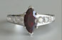 Marquise Ruby Engagement Ring Tapered Sidestones