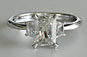 Radiant Diamond Three Stone Engagement Ring