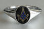 Mens Oval Onyx Masonic Ring