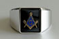 Mens Cushion Shaped Masonic Ring