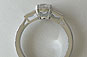 Cushion and Tapered Baguette Diamonds Three-stone Ring