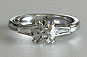Vintage Style Round Brilliant Diamond Baguette Side Stones Engagement Ring