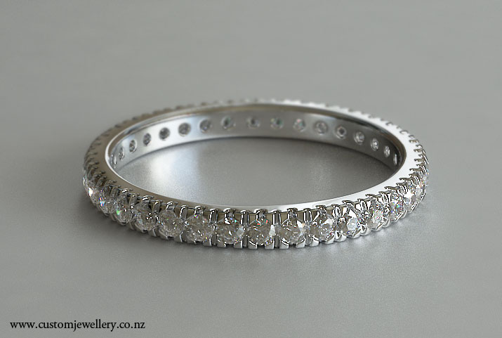Diamond Wedding Band with Microprong Setting