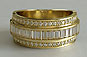 yellow gold, baguette diamonds, wedding ring