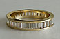 yellow gold, baguette diamond, channel set, eternity ring
